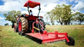 Slashing with an AGMAX slasher attached to an APOLLO tractor.