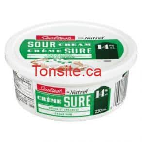 Crème sure Sealtest à 1$ seulement sealtest250ml - Crème sure Sealtest à 1$ seulement