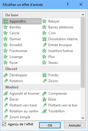 Autres animations PowerPoint