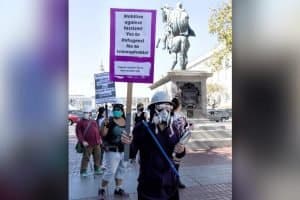 Anti-fascist counter-protesters outnumber Proud Boys seventy to one
