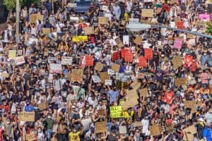 Hundreds protest the Murder of George Floyd in Washington, DC, June 6 2020