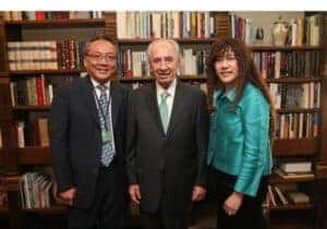 Marvell Co-Founders, Sehat Sutardja and Weili Dai meet with Israeli President Shimon Peres. Marvell is Israel's second largest chip maker.