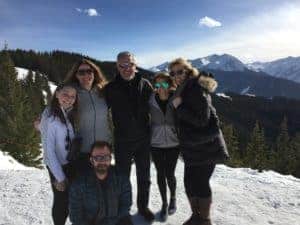 Dave and his daughters, girlfriend Tracy, and sister, Angie. We are atop Aspen Mountain. Undoubtedly, and with no pun intended, this was a highlight of the weekend. Sometimes, I've noted that as my journey of healing continues, some parts of the journey are an uphill climb. But, look where it got me. And look who I'm with. How awesome is this?!?!