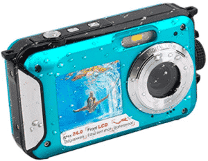 image of blue colored digital camera