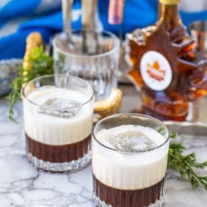 layered maple white russian cocktail recipe