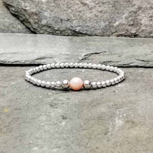 Sterling Silver and Sunstone Bracelet
