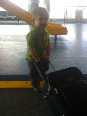 Bub At Airport (300 x 400) passport, baby airport, baby suitcase, passport for baby, need a passport, baby need a passport