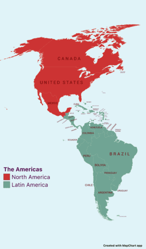 the americas map