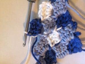 gingham crochet pillow
