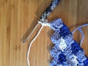 gingham crochet pillow