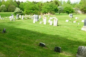 Cemetery, looking east
