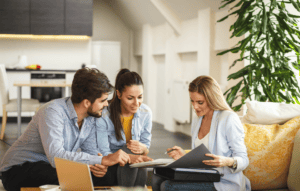 homevestors image: three people chatting