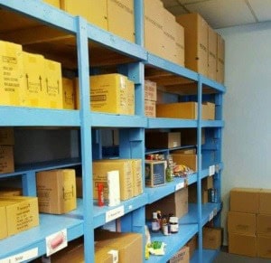 Food pantry shelves