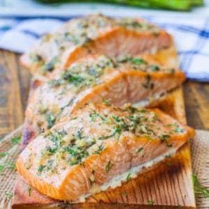 lemon herb cedar plank salmon recipe