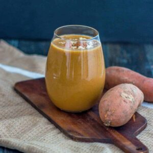 smoothie with black background