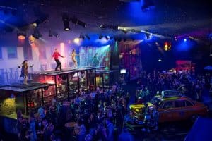 venues of christmas dancers on stage