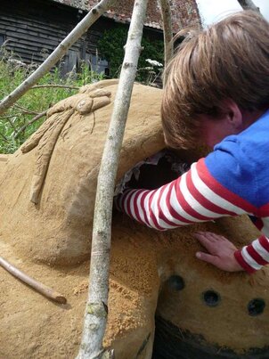Scooping out the sand