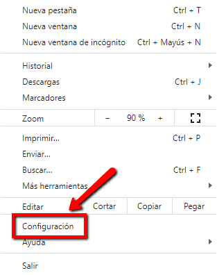 Configuración Google Chrome