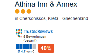 Athina Inn & Annex drei Sterne Hotel in Chersonnussos Athina Inn & Annex drei Sterne Hotel in Chersonnussos