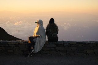Haleakalā National Park at sunrise.