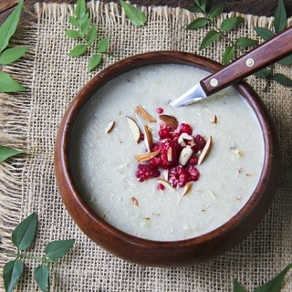 Gluten-free millet & banana porridge - naturally sweetened, coconut milk, vegan