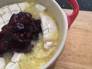Bubbly Brie Microwave Baked Brie