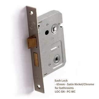 Sash lock 65mm Satin Nickle Chrome e5 50 each Door Handles, Locks and