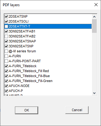 convert selected PDF layers