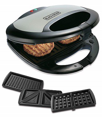 Black+Decker TS2090 750 Watt 3-in-1 Multiplate Sandwich