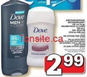 Les gels douche Dove Men+Care à 1.99$ après coupon! mencare - Les gels douche Dove Men+Care à 1.99$ après coupon!