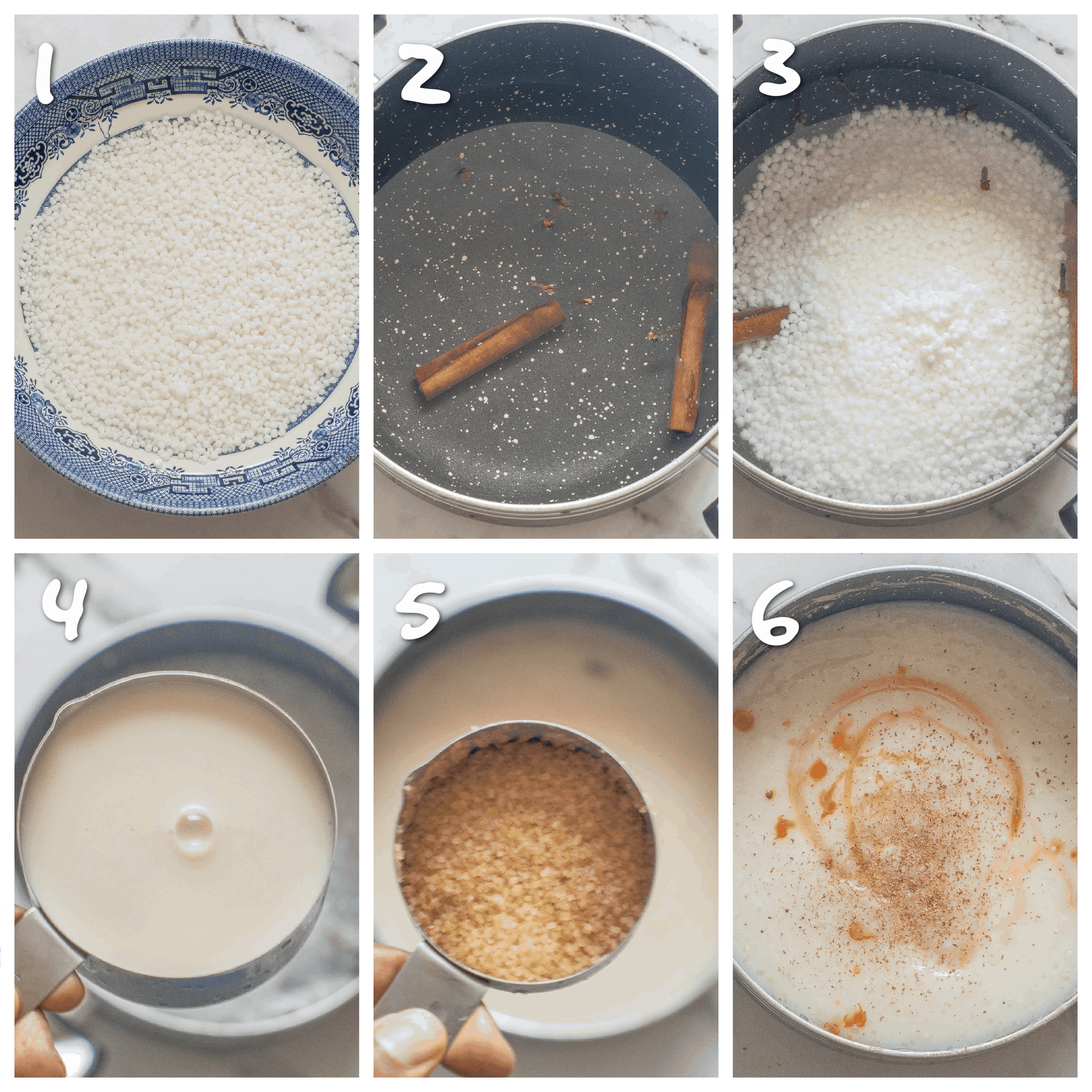 step1-6 boiling the sago pearls to make porridge