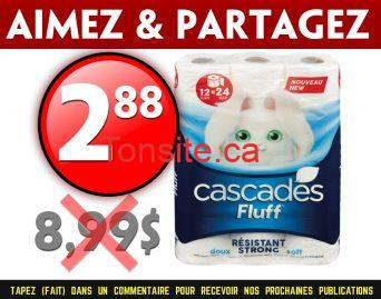 Emballage de 12 rouleaux doubles de papier hygiénique Cascades Fluff à 2,88$ au lieu de 8.99$ cascades fluff 288 899 - Emballage de 12 rouleaux doubles de papier hygiénique Cascades Fluff à 2,88$ au lieu de 8.99$