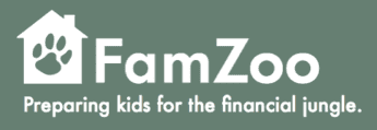 The logo for famzoo, a budget app that is handy for travel with kids.