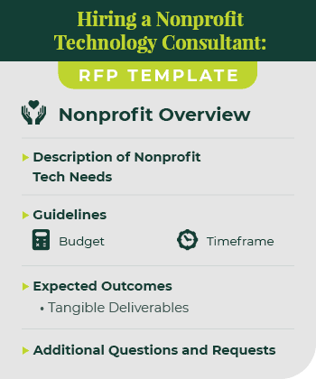 This is an example of a RFP when hiring a nonprofit technology consultant.