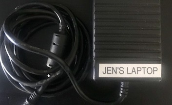 Cable Storage and Organization: Labeling Power Adapters