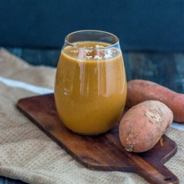 smoothie with black background