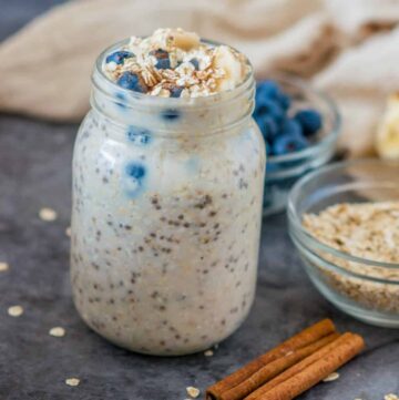 overnight oatmeal in a jar