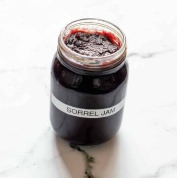 red jam in jar