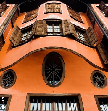 Ciudades de Bulgaria Fachada casa antigua de la ciudad de Plovdiv