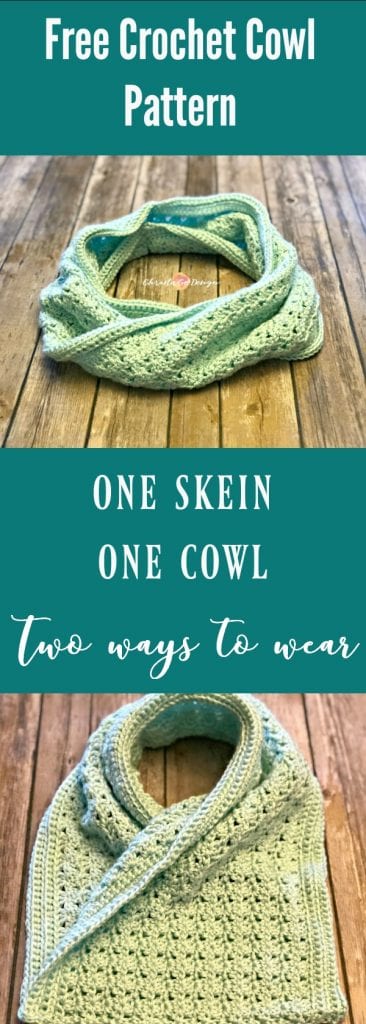 picture of pin image free crochet one skein cowl pattern