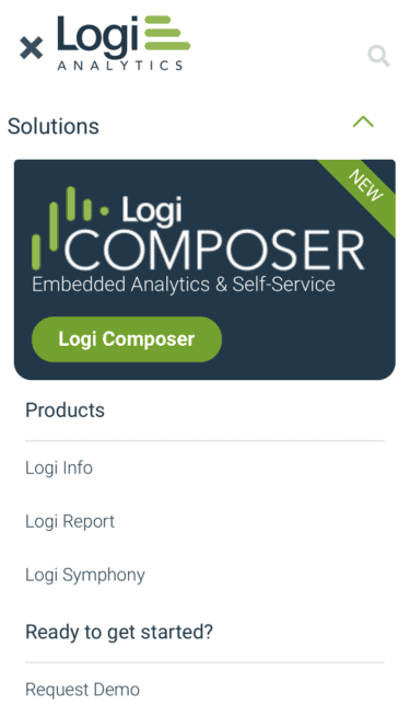 Logi mobile menu