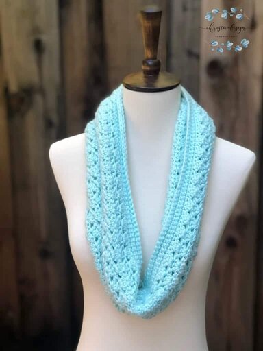 picture of one skein mint green cowl