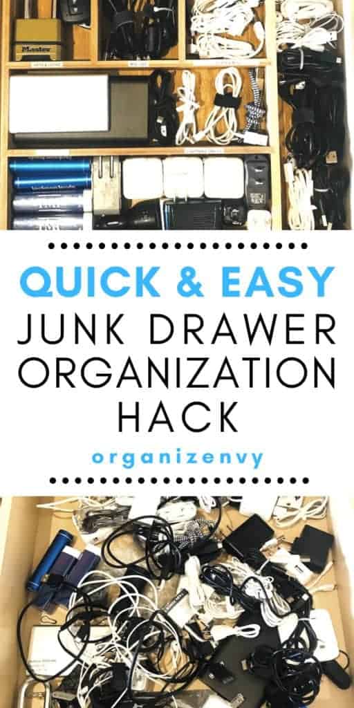 Organize chargers and cables with a cutlery tray