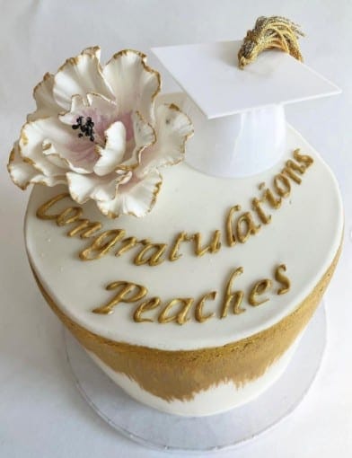 White Cap withGold Tassel Cake