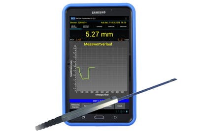 Tablet1690mit_Screen_und_Sensor Spaltmessgerät gapMaster neue Version