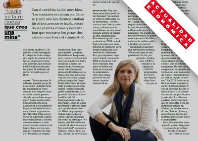 La presidenta de ADEFAM relata la historia de CRIMIDESA resaltando la fortaleza de las empresas familiares