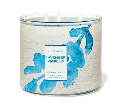 Lavender vanilla bath and body works candle