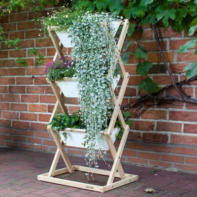 VERTICAL GAREN orgnamental plants planter with plants, three boxes