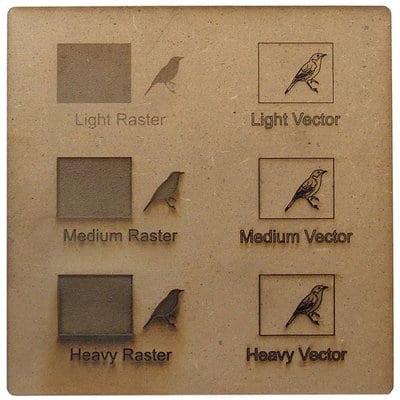 Esempio incisione - MDF per il taglio laser