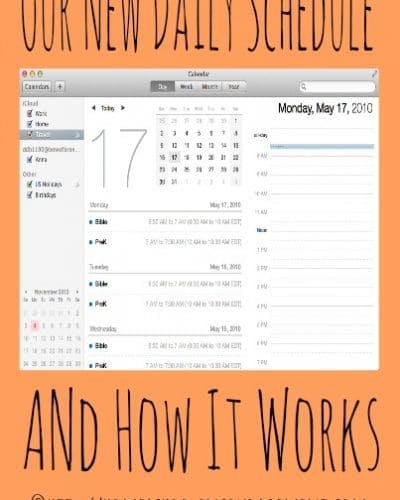 Our New Daily Schedule and how it is working for us.